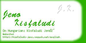 jeno kisfaludi business card